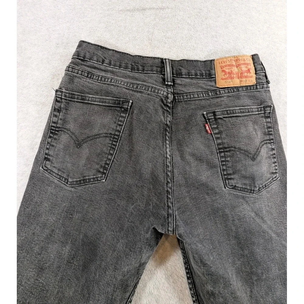 Levi's 514 Men's Straight Fit Faded Black Denim JeansFits 32x28